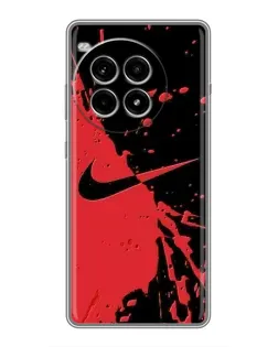 Чехол для OnePlus Ace 3 Pro с картинкой «Красные брызги Nike»