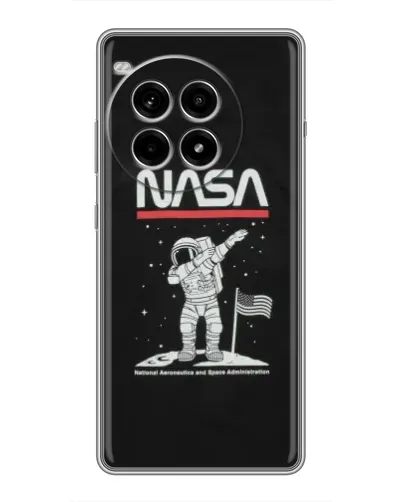 Чехол для OnePlus Ace 3 Pro с картинкой «NASA — шагаем по Луне»