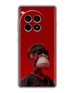 Чехол для OnePlus Ace 3 Pro с картинкой «Bored Ape в красном» Чехол для OnePlus Ace 3 Pro с картинкой «Bored Ape в красном»