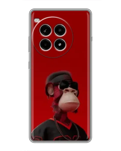 Чехол для OnePlus Ace 3 Pro с картинкой «Bored Ape в красном»