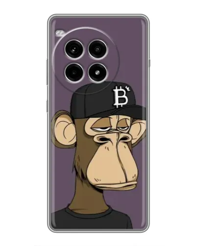 Чехол для OnePlus Ace 3 Pro с картинкой «Bored Ape в кепке»