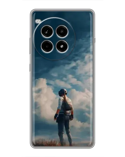 Чохол для OnePlus Ace 3 Pro з картинкою «Герой PUBG на скелі»