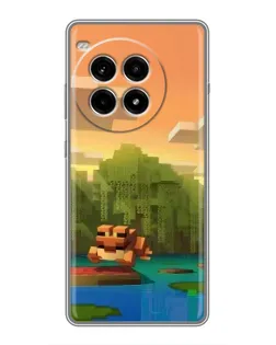 Чохол для OnePlus Ace 3 Pro з картинкою «Майнкрафт захід сонця»