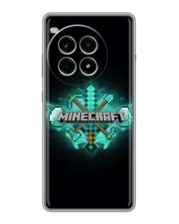Чохол для OnePlus Ace 3 Pro з картинкою «Minecraft Diamond лого»