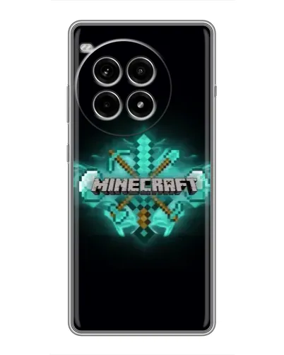 Чохол для OnePlus Ace 3 Pro з картинкою «Minecraft Diamond лого»