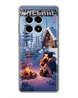 Чохол для OnePlus Ace 3 Pro з картинкою «Зимовий Minecraft»