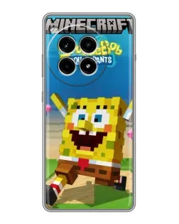 Чохол для OnePlus Ace 3 Pro з картинкою «Губка Боб Minecraft»