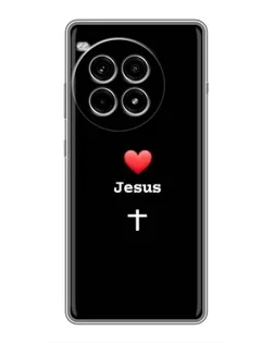 Чехол для OnePlus Ace 3 Pro с картинкой «Сердце - Jesus»
