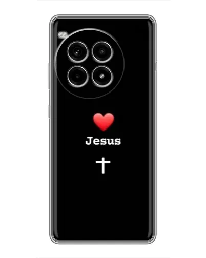 Чехол для OnePlus Ace 3 Pro с картинкой «Сердце - Jesus»