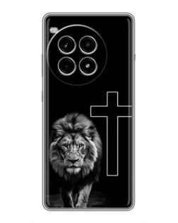Чехол для OnePlus Ace 3 Pro с картинкой «Лев и Крест»