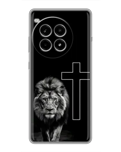 Чехол для OnePlus Ace 3 Pro с картинкой «Лев и Крест»