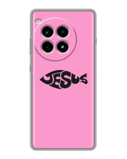 Чехол для OnePlus Ace 3 Pro с картинкой «Розовый символ  Jesus»