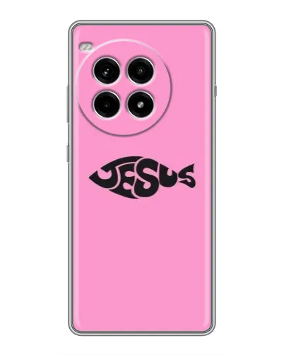 Чехол для OnePlus Ace 3 Pro с картинкой «Розовый символ  Jesus»