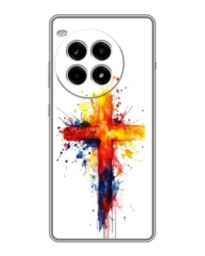 Чехол для OnePlus Ace 3 Pro с картинкой «Акварельный крест»