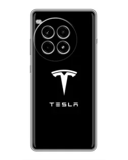 Чохол для OnePlus Ace 3 Pro з картинкою «Tesla White Logo»
