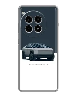 Чохол для OnePlus Ace 3 Pro з картинкою «Сріблястий Cybertruck Tesla»
