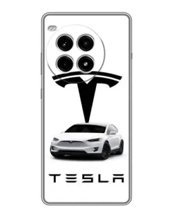 Чохол для OnePlus Ace 3 Pro з картинкою «Tesla White Style»