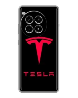 Чохол для OnePlus Ace 3 Pro з картинкою «Tesla Red Logo»