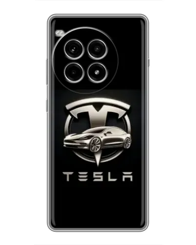 Чохол для OnePlus Ace 3 Pro з картинкою «Tesla — срібне авто» Чохол для OnePlus Ace 3 Pro з картинкою «Tesla — срібне авто»