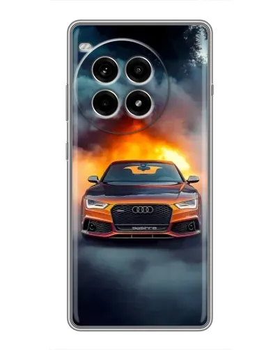 Чохол для OnePlus Ace 3 Pro з картинкою «Audi у вогняному диму»