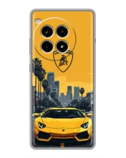 Чохол для OnePlus Ace 3 Pro з картинкою «Жовтий Lamborghini місто»