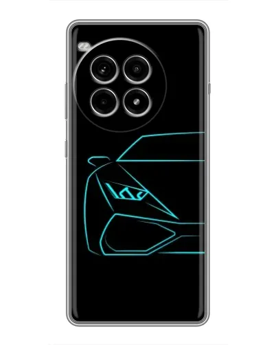Чохол для OnePlus Ace 3 Pro з картинкою «Блакитний силует Lamborghini» Чохол для OnePlus Ace 3 Pro з картинкою «Блакитний силует Lamborghini»