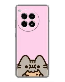 Чехол для OnePlus Ace 3 Pro с картинкой «Pusheen и печенье»