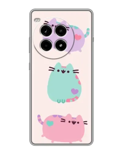 Чехол для OnePlus Ace 3 Pro с картинкой «Pusheen трио»