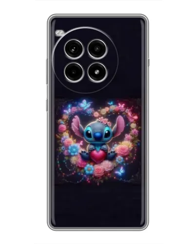 Чехол для OnePlus Ace 3 Pro с картинкой «Stitch в цветах»
