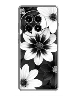Чехол для OnePlus Ace 3 Pro с картинкой «Монохромные астры» Чехол для OnePlus Ace 3 Pro с картинкой «Монохромные астры»