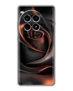 Чехол для OnePlus Ace 3 Pro с картинкой «Шелковая черная роза» Чехол для OnePlus Ace 3 Pro с картинкой «Шелковая черная роза»