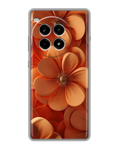 Чехол для OnePlus Ace 3 Pro с картинкой «Оранжевый макро цветок»
