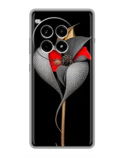 Чехол для OnePlus Ace 3 Pro с картинкой «Серебряный фантазийный цветок» Чехол для OnePlus Ace 3 Pro с картинкой «Серебряный фантазийный цветок»