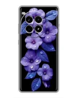 Чехол для OnePlus Ace 3 Pro с картинкой «Фиолетовые цветы с росою» Чехол для OnePlus Ace 3 Pro с картинкой «Фиолетовые цветы с росою»