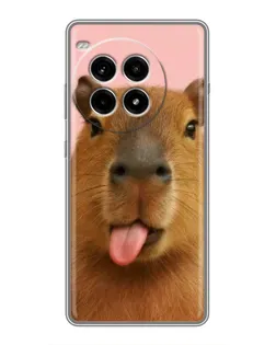 Чохол для OnePlus Ace 3 Pro з картинкою «Капібара з язиком»
