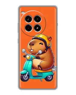 Чохол для OnePlus Ace 3 Pro з картинкою «Капібара на скутері»
