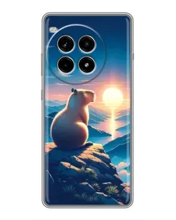 Чохол для OnePlus Ace 3 Pro з картинкою «Захід сонця з капібарою»