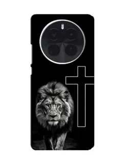 Чехол для OnePlus Ace 5 Pro с картинкой «Лев и Крест» Чехол для OnePlus Ace 5 Pro с картинкой «Лев и Крест»