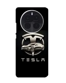 Чохол для OnePlus Ace 5 Pro з картинкою «Tesla — срібне авто»