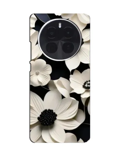 Чехол для OnePlus Ace 5 Pro с картинкой «Объемные белые цветы»