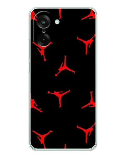 Чехол для OnePlus Ace 5 Racing с картинкой «Jordan Red Pattern»