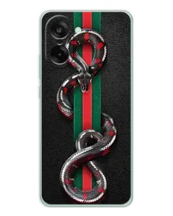 Чехол для OnePlus Ace 5 Racing с картинкой «Gucci — змея на полосе» Чехол для OnePlus Ace 5 Racing с картинкой «Gucci — змея на полосе»