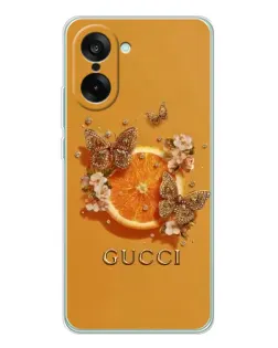 Чехол для OnePlus Ace 5 Racing с картинкой «Gucci — золотые бабочки» Чехол для OnePlus Ace 5 Racing с картинкой «Gucci — золотые бабочки»