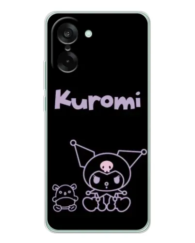 Чехол для OnePlus Ace 5 Racing с картинкой «Kuromi — черный минимализм» Чехол для OnePlus Ace 5 Racing с картинкой «Kuromi — черный минимализм»