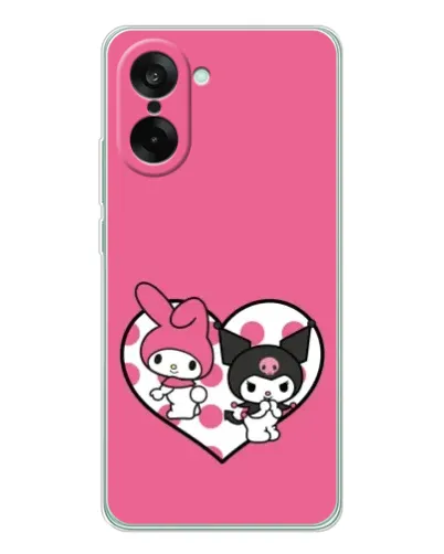Чехол для OnePlus Ace 5 Racing с картинкой «Kuromi и My Melody» Чехол для OnePlus Ace 5 Racing с картинкой «Kuromi и My Melody»