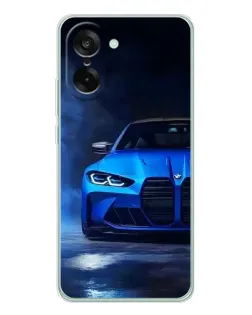 Чехол для OnePlus Ace 5 Racing с картинкой «Голубая BMW M4»