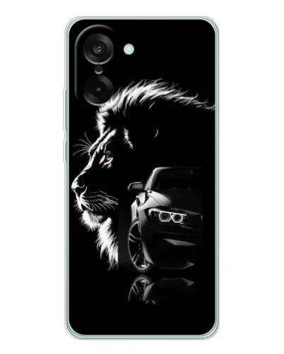 Чехол для OnePlus Ace 5 Racing с картинкой «BMW и лев»