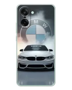 Чехол для OnePlus Ace 5 Racing с картинкой «BMW в белом дыму»