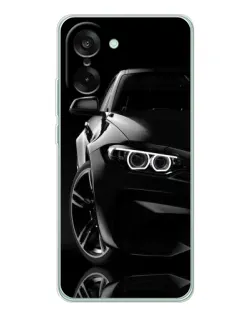 Чехол для OnePlus Ace 5 Racing с картинкой «Черная BMW — профиль»