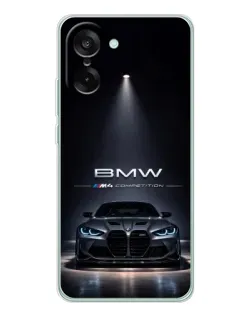 Чехол для OnePlus Ace 5 Racing с картинкой «BMW сквозь ночной город»